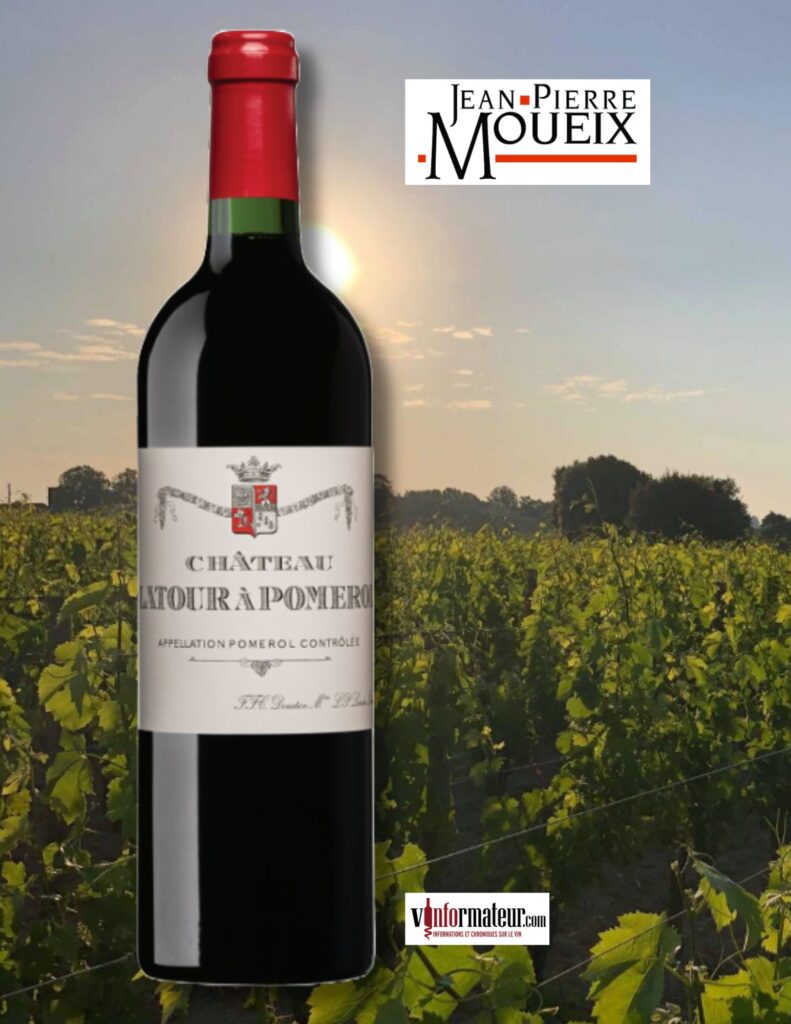 Château Latour à Pomerol, vin rouge, 2022 bouteille