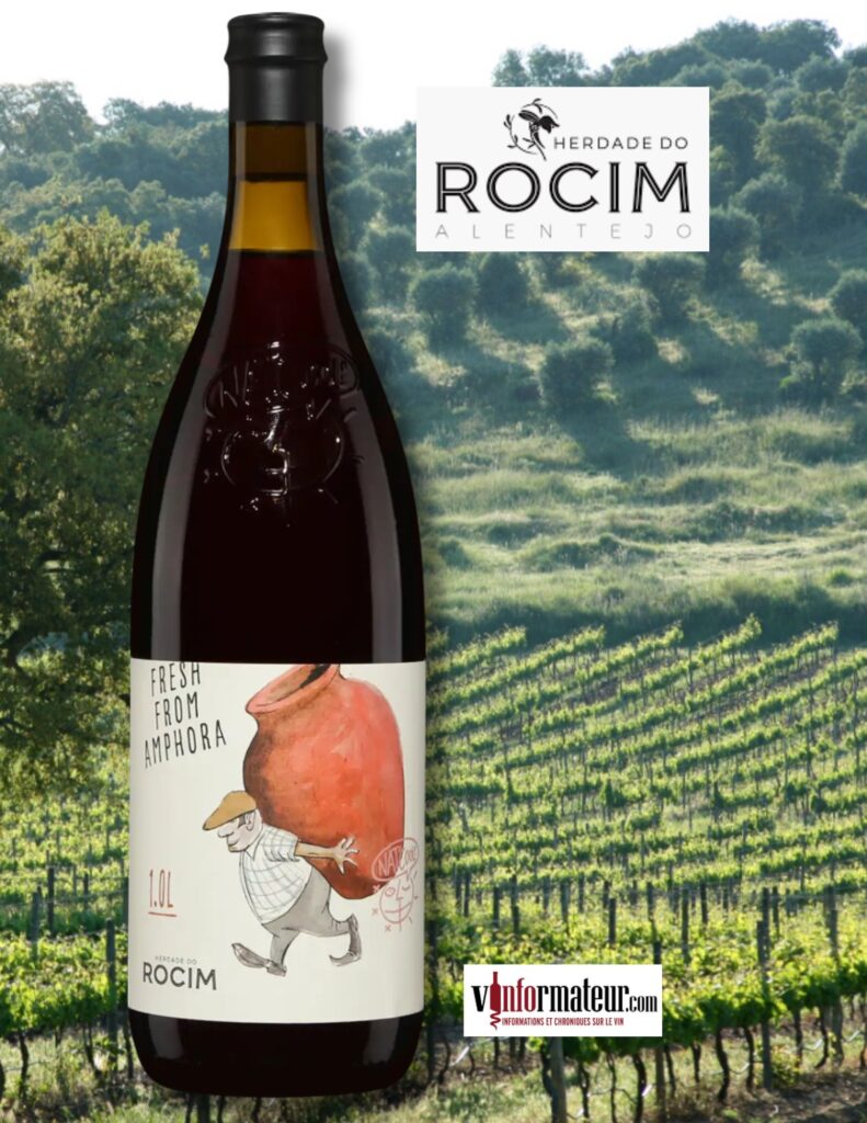 Fresh from Amphora, Rouge, Portugal, Alentejano, Herdade do Rocim, vin rouge nature, 2023 bouteille