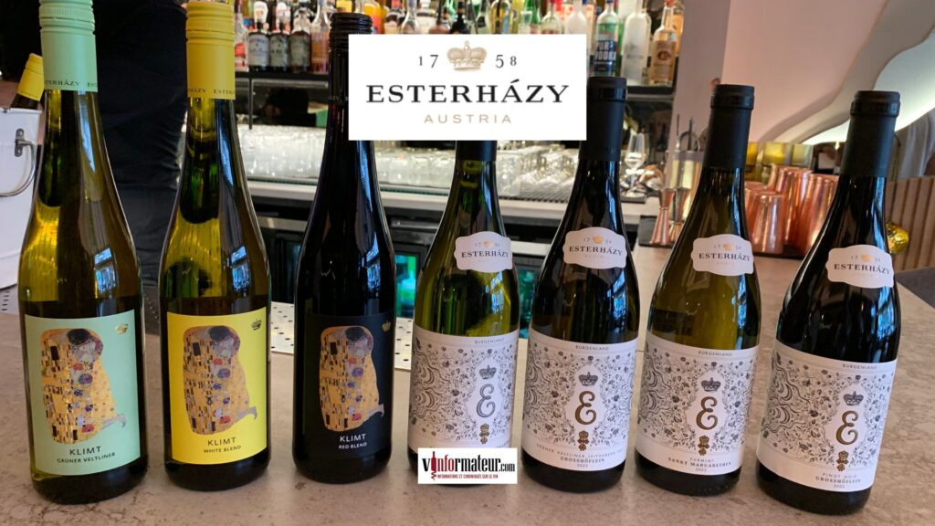 Dégustation des vins de la maison Esterhazy Weingut bouteilles