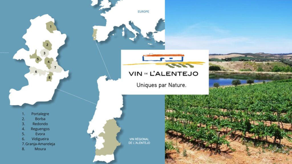Carte viticole - Alentejo, Portugal