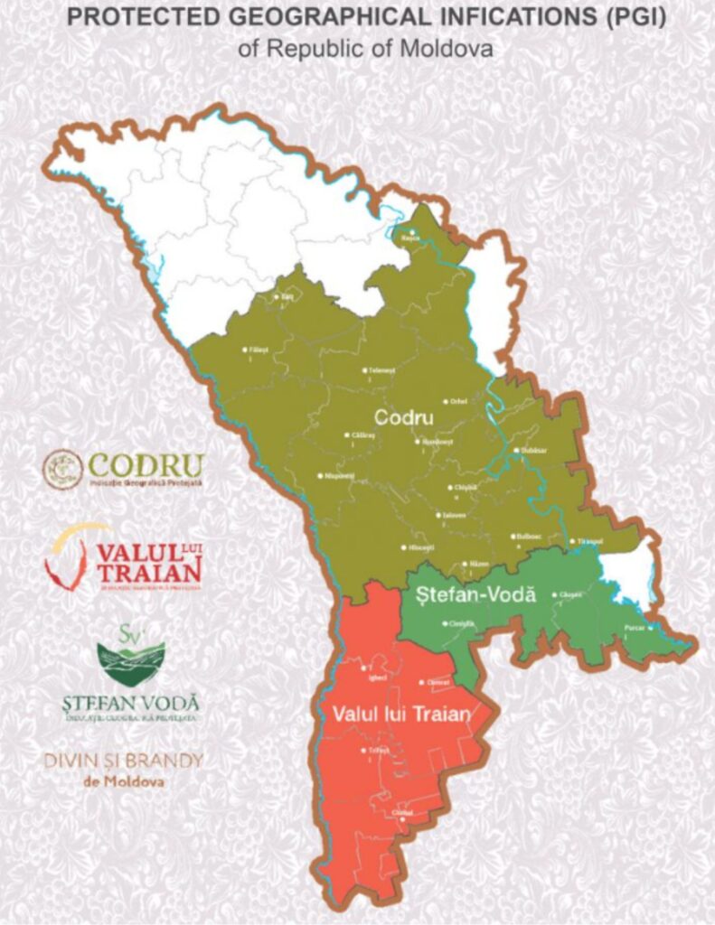 Carte viticole Moldavie