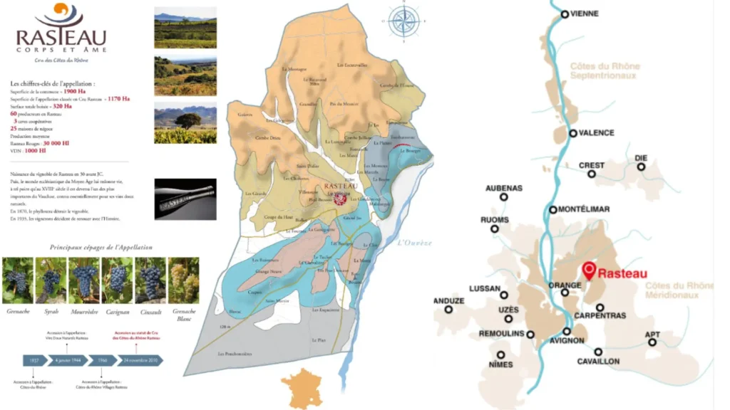 Carte viticole Rasteau
