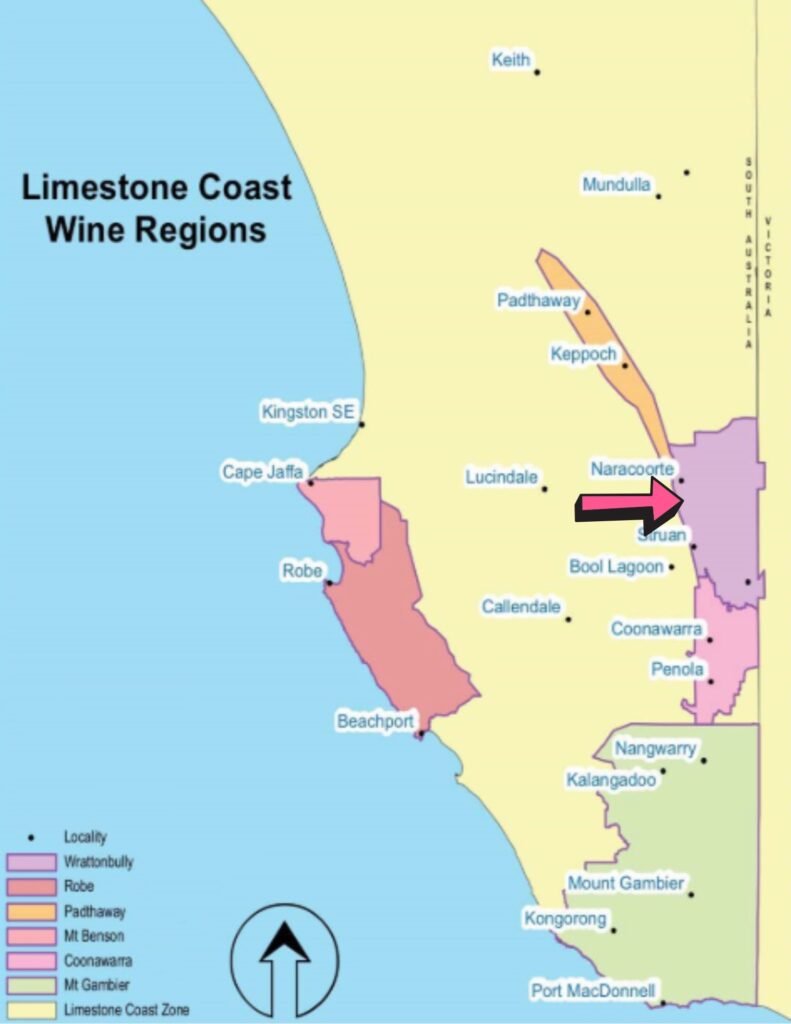 Carte viticole Australie du Sud, Wrattonbully