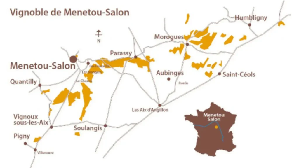 carte viticole Menetou-Salon