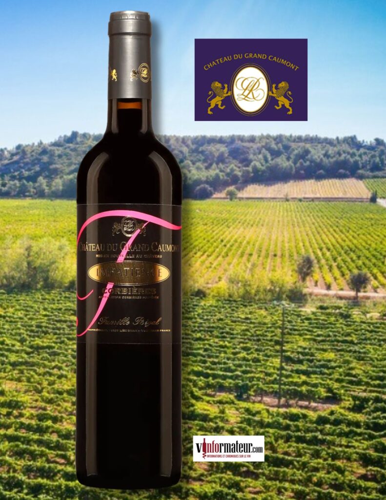 Château du Grand Caumont, Cuvée Impatience, France Corbières, vin rouge, 2022 bouteille