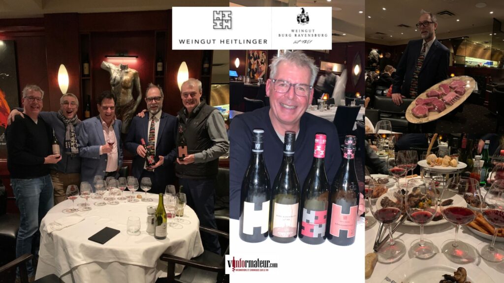 Dégustation au Rid & Reef avec Claus Burmeister (CEO Winemaker, Claude Lalonde (Vinformateur), Yves Mailloux, Patrik Schmidt du Rib & Reef et Benoît Lecavalier (agence Benedictus)