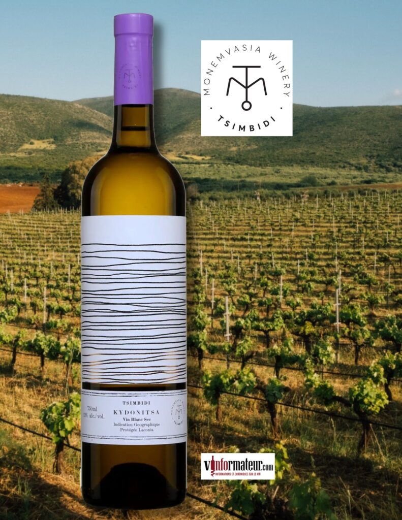 Kydonitsa, Grèce, Péloponnèse, IGP Laconia, vin blanc, 2023