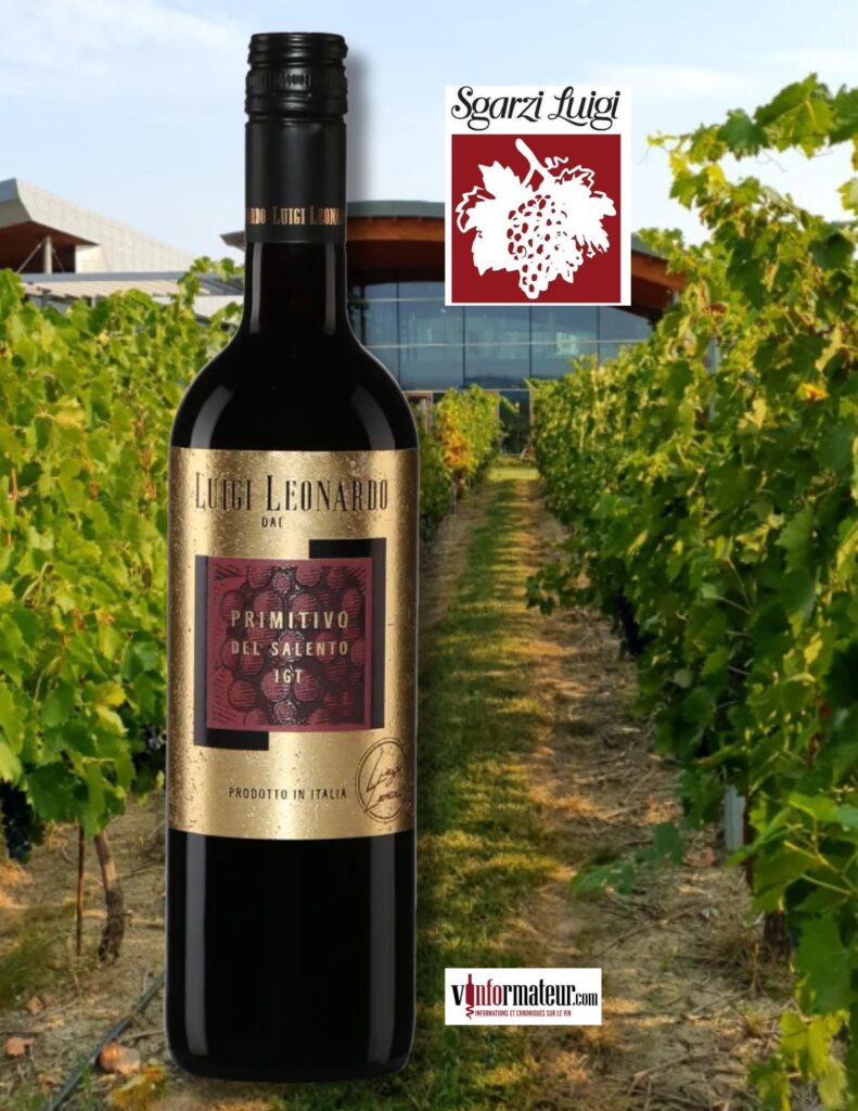 Luigi Leonardo, Primitivo del Salento, Italie, Pouilles, vin rouge, 2024 bpouteille