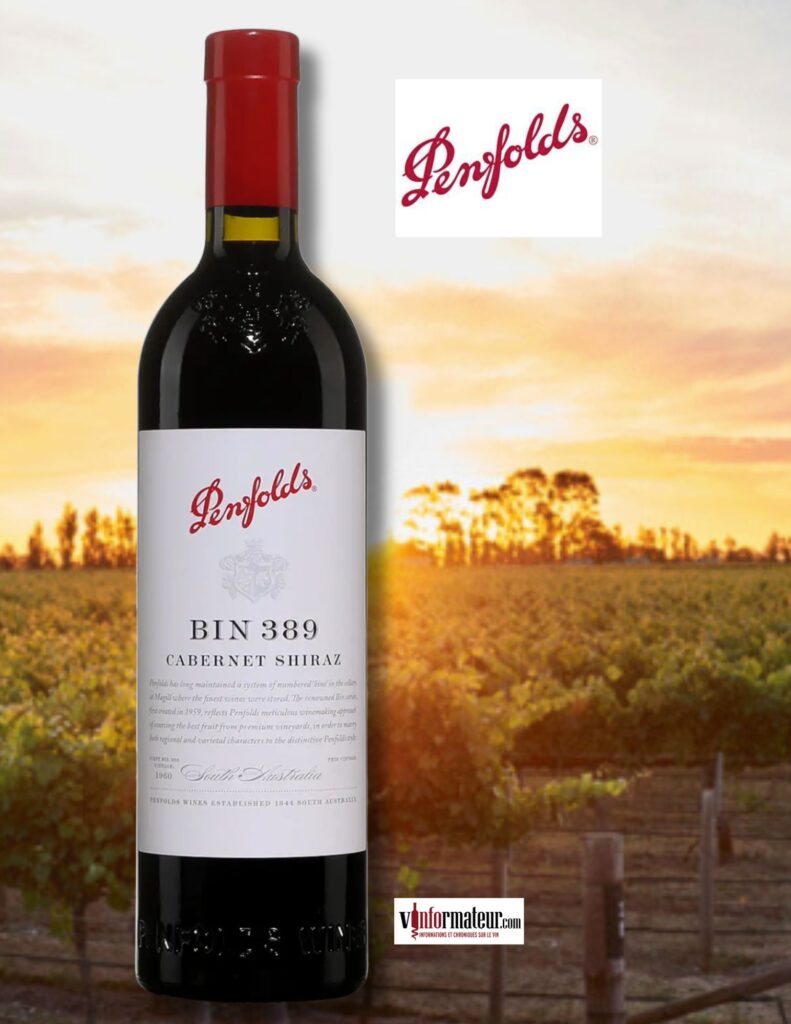 Penfolds, Bin 389, vin rouge, 2022 bouteille