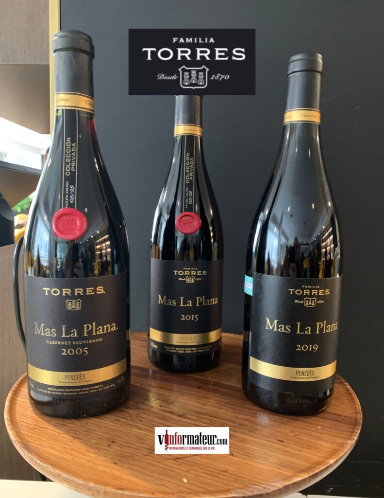 Verticale du Mas la Plana 2019, 2015 et 2005 bouteilles