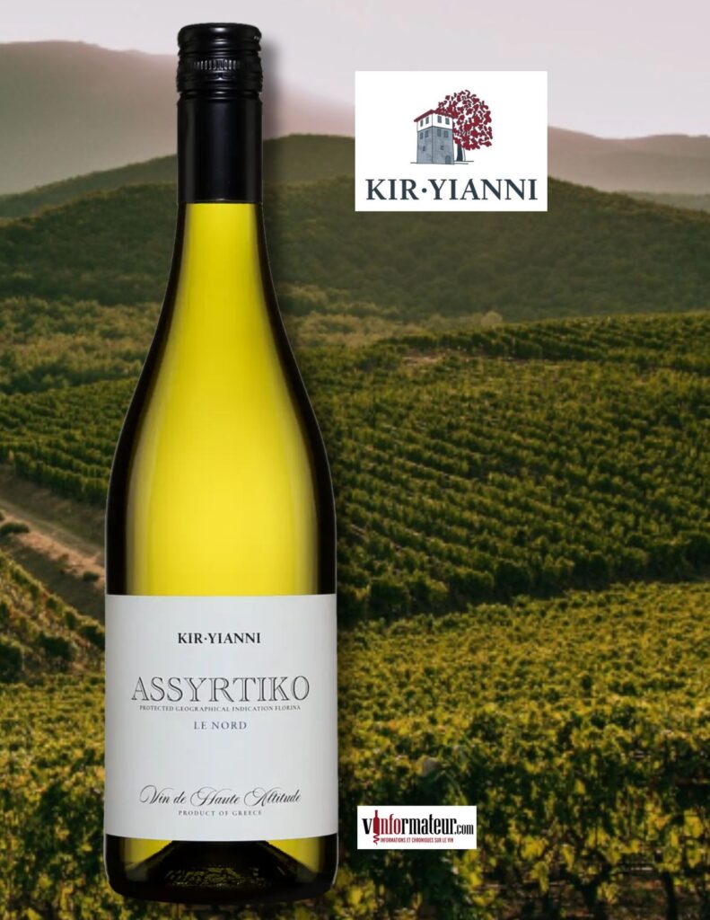 Kir-Yianni, Assyrtiko, Cuvée Le Nord, Grèce, Florina IGP, Vin de haute altitude, vin blanc, 2024 bouteille