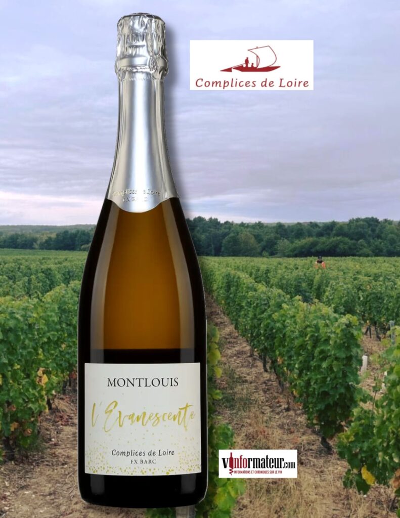 L’Evanescente, Montlouis Méthode Traditionnelle, vin mousseux, NM, France, Val de Loire bouteille