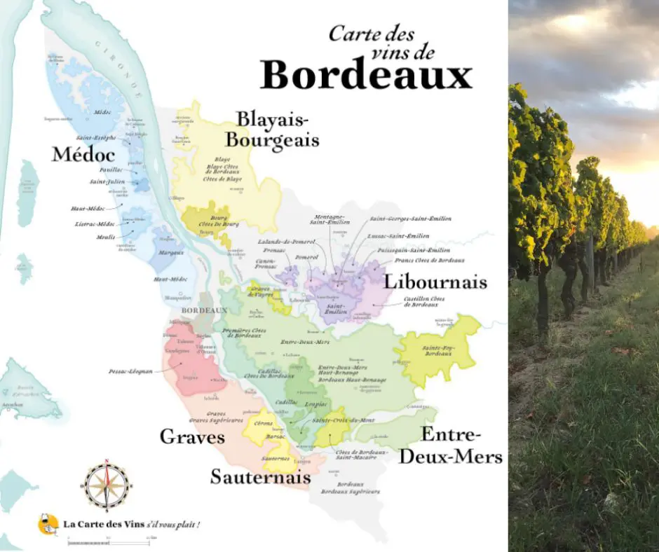Carte viticole Bordeaux