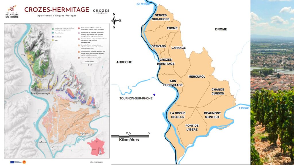 Carte viticole Crozes-Hermitage