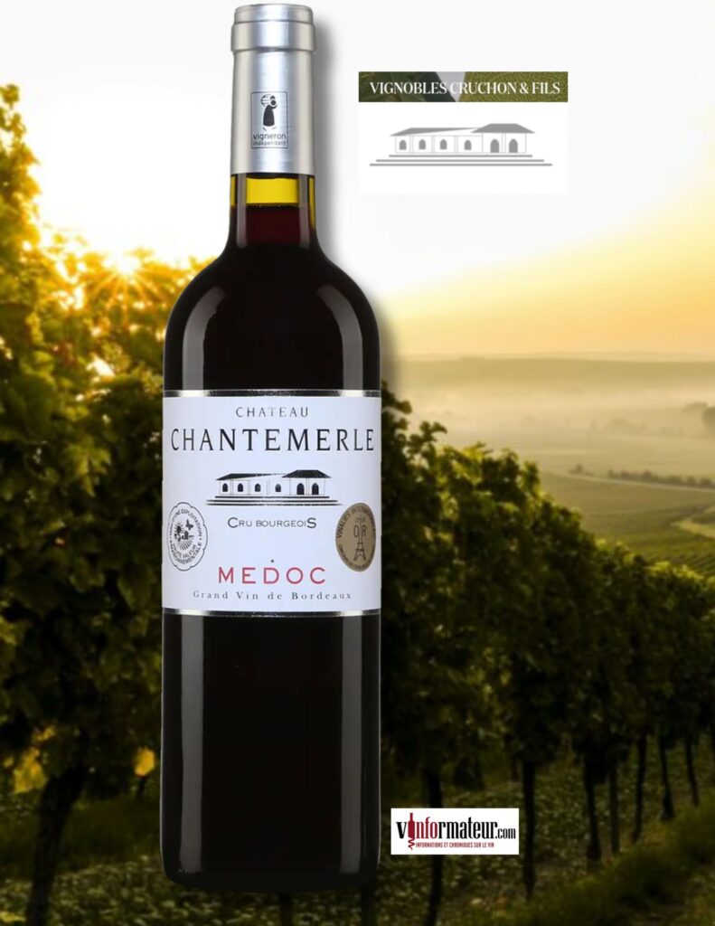 Château Chantemerle, Bordeaux, Médoc, Cru Bourgeois, Vignobles Cruchon & Fils, vin rouge, 2018 bouteille