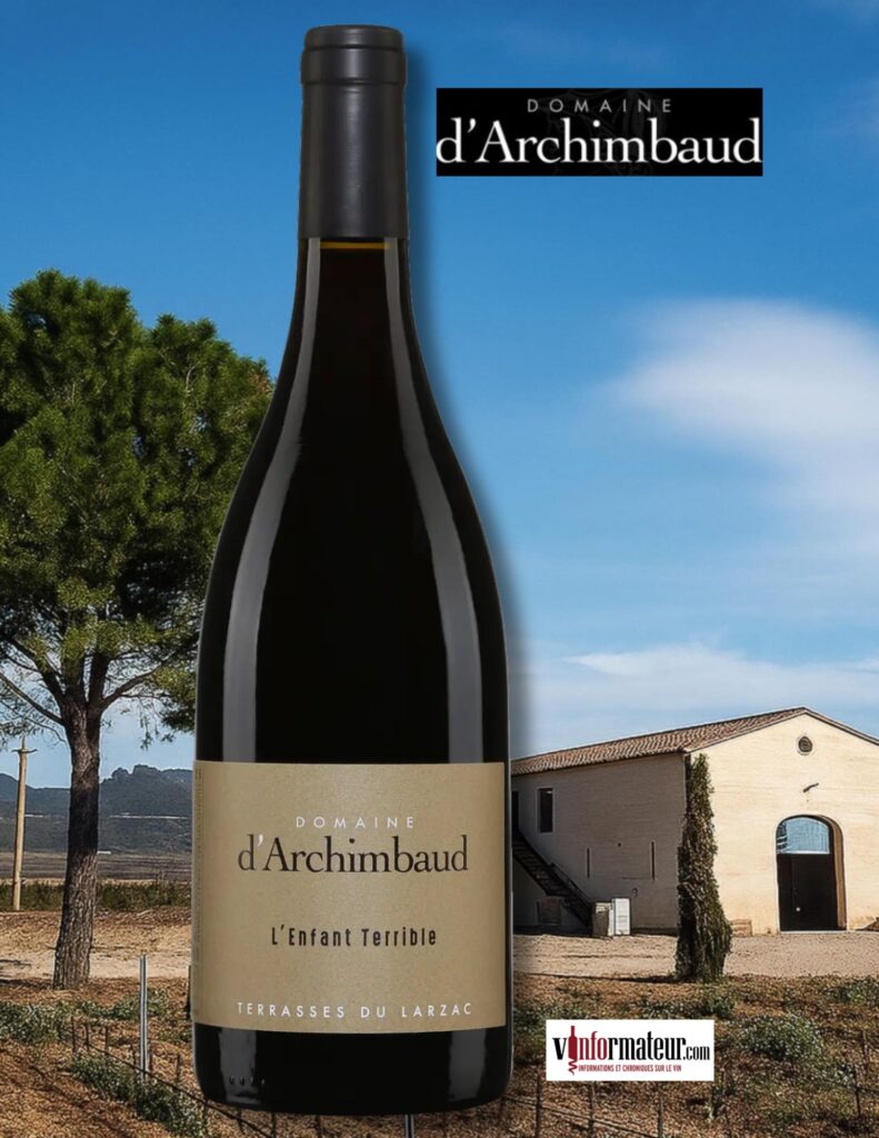 L’Enfant Terrible, Domaine d’Archimbaud, Languedoc-Roussillon, Terrasses du Larzac, vin rouge bio, 2023 bouteille
