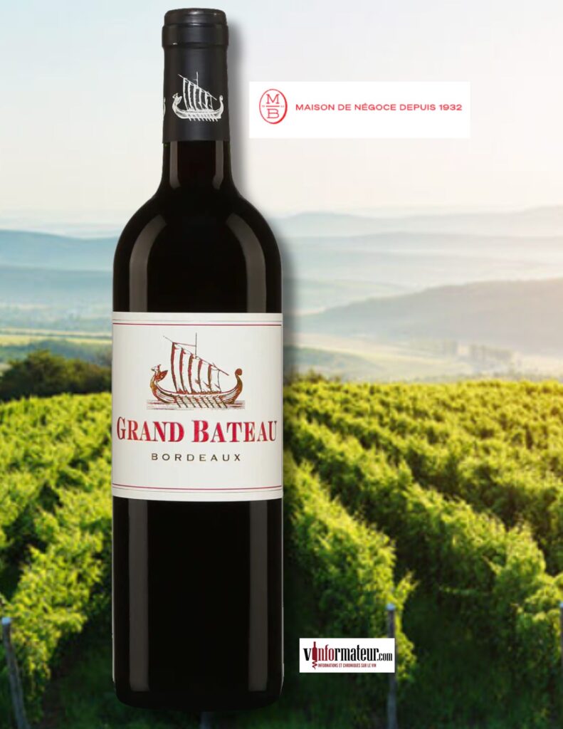 Grand Bateau, Bordeaux, vin rouge, 2023 bouteille