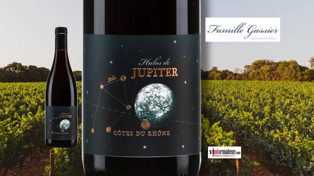 Les Halos de Jupiter, France, Côtes-du-Rhône, vin rouge, 2023 bouteille