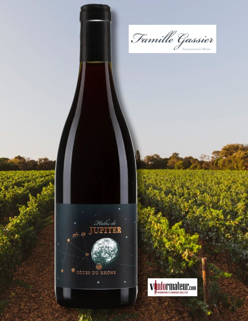 Les Halos de Jupiter, France, Côtes-du-Rhône, vin rouge, 2023 bouteille