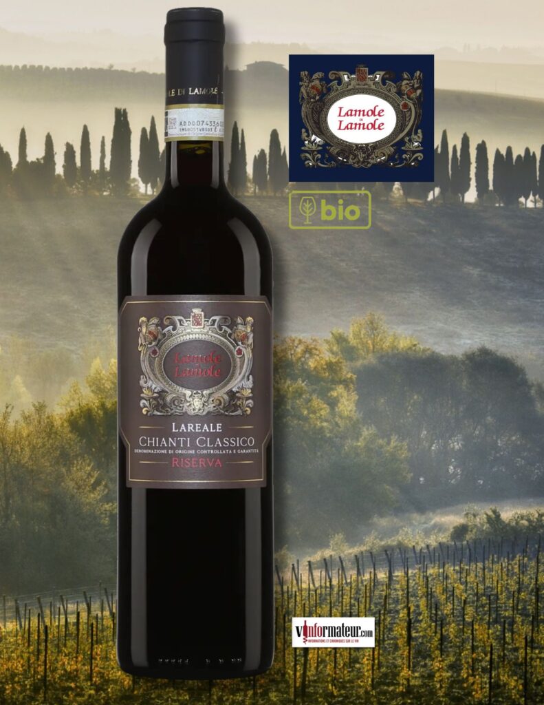 Lareale, Chianti Classico DOCG, Riserva, Lamole di Lamole, vin rouge bio, 2021 bouteille