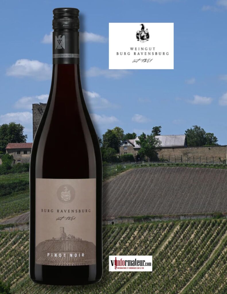 Burg Ravensburg, Pinot Noir, vin rouge bio, 2022 bouteille