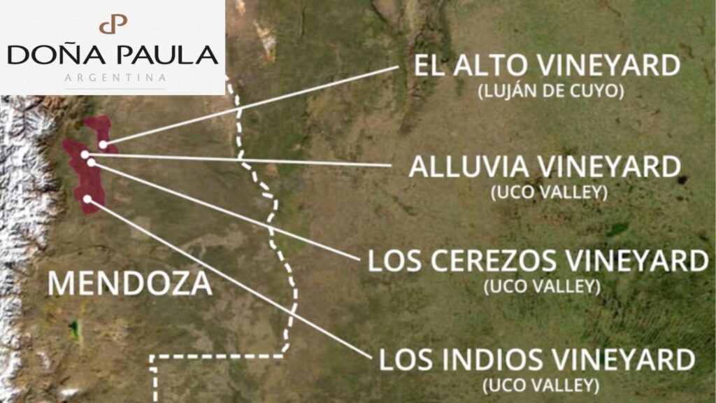 Carte viticole Dona Paula