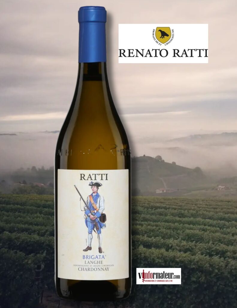 Renato Ratti, Brigata, Chardonnay, Piémont, Langhe DOC, vin blanc, 2023 bouteille