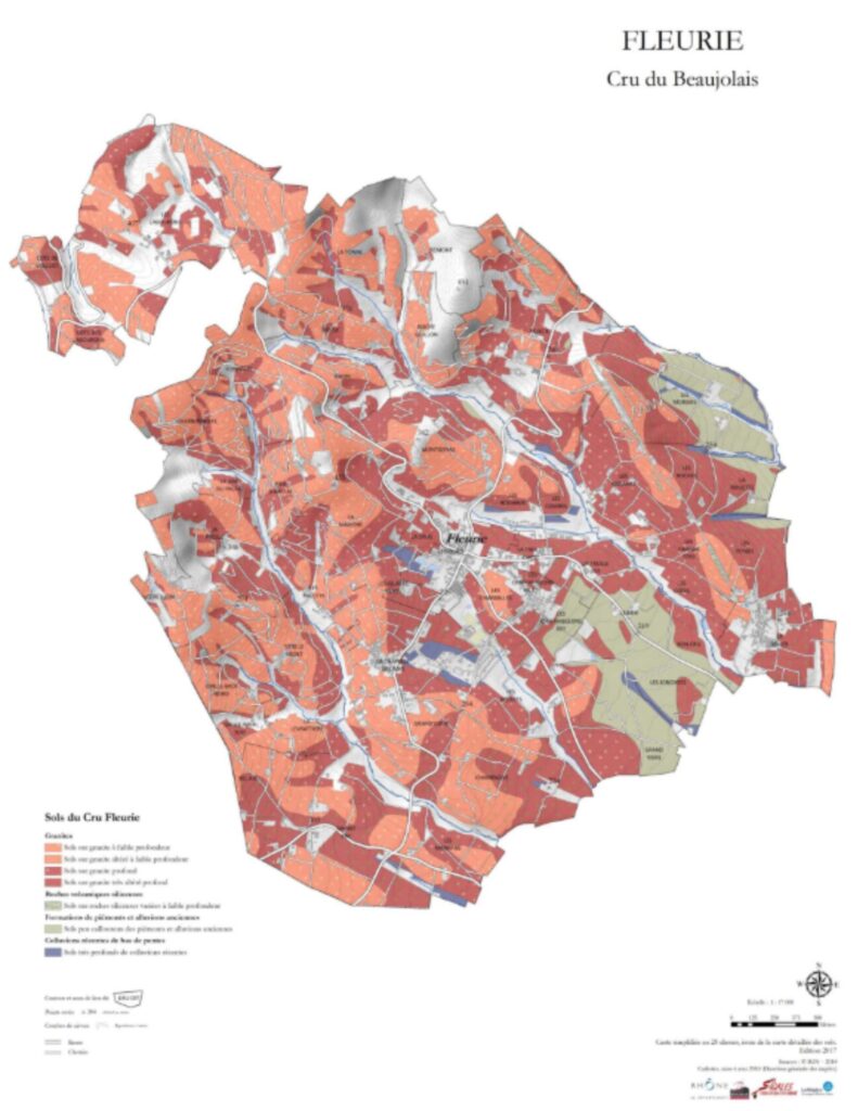 Carte viticole Beaujolais - Fleurie