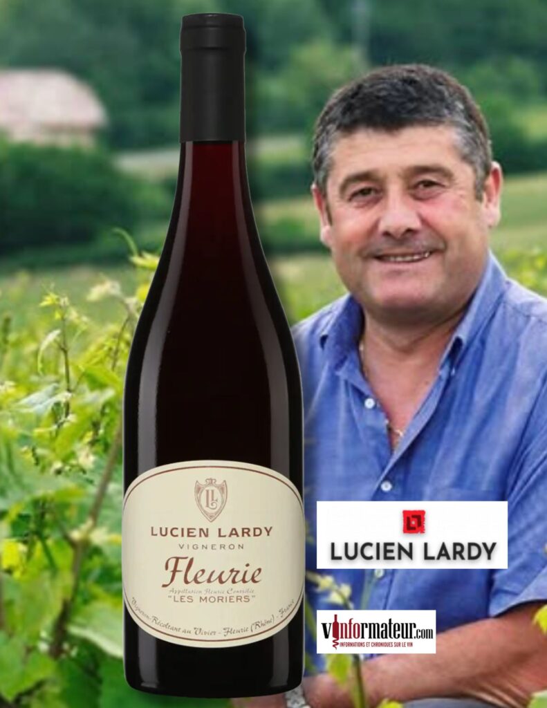 Lucien Lardy, Beaujolais, Fleurie, Les Moriers, vin rouge nature, 2023 bouteille