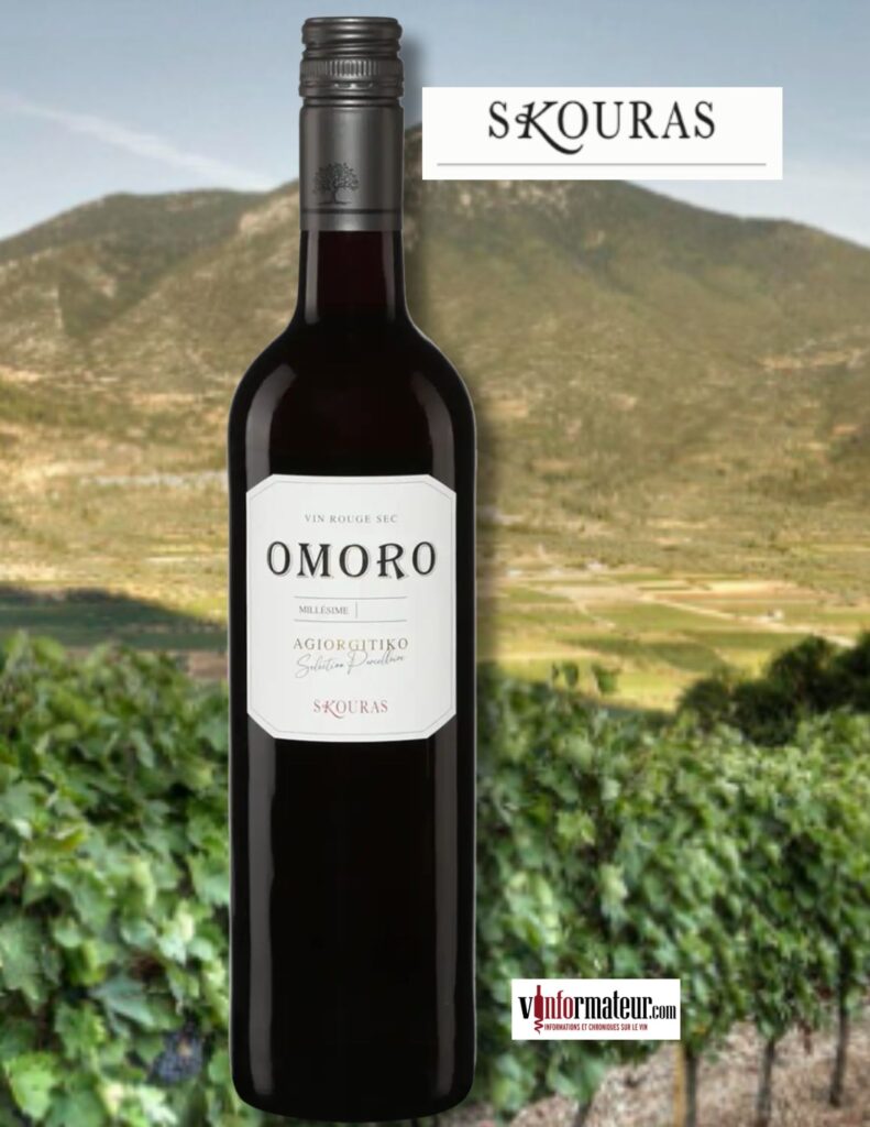 Omoro, Agiorgitiko, Domaine Skouras, Grèce, Péloponèse IGP, vin rouge, 2024 bouteille