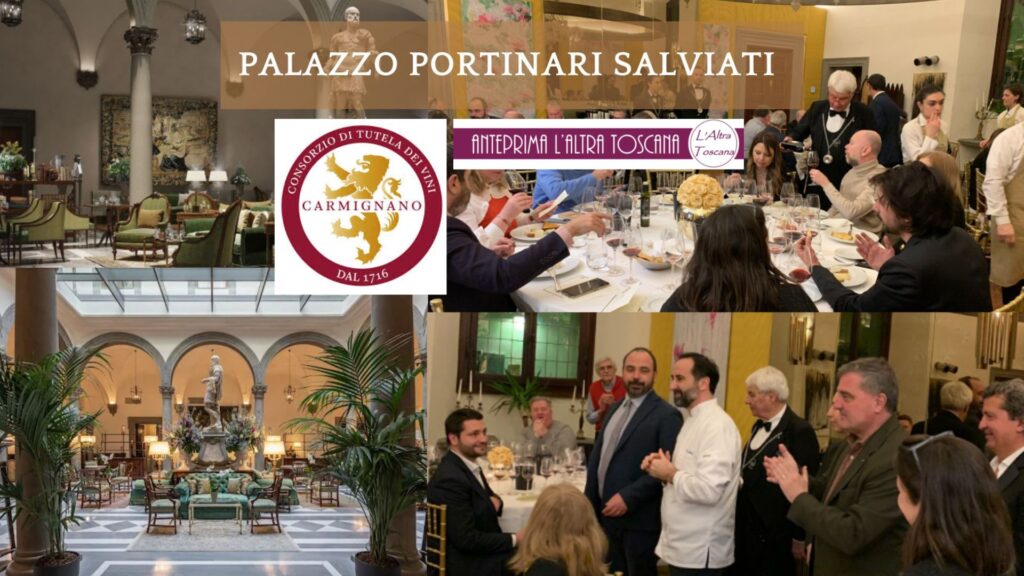 Souper/dégustation vins Carmignano DOCG - Palazzo Portinari restaurant 1 étoile Michelin