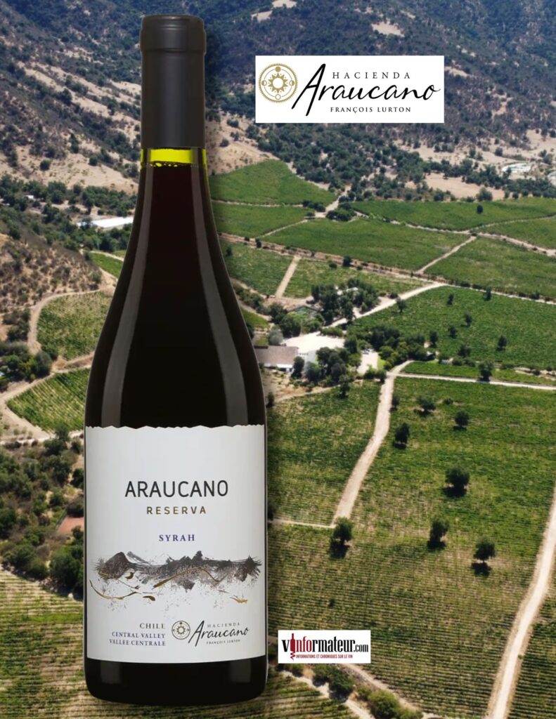 Araucano, Syrah Reserva, Chili, Valle Central, Lolol, Vina Hacienda Araucano, François Lurton, vin rouge, 2024 bouteille