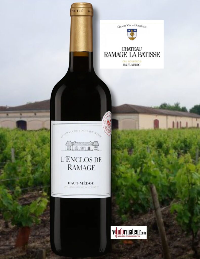 L’Enclos de Ramage, France, Bordeaux, Haut-Médoc AOC, vin rouge, 2020 bouteille