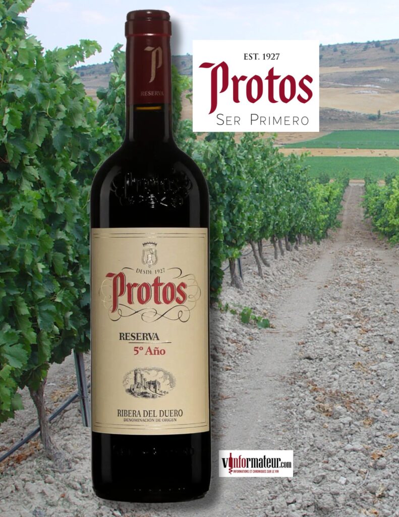 Protos, Reserva, 5 Ano, Espagne, Ribera del Duero DO, vin rouge, 2019 bouteille