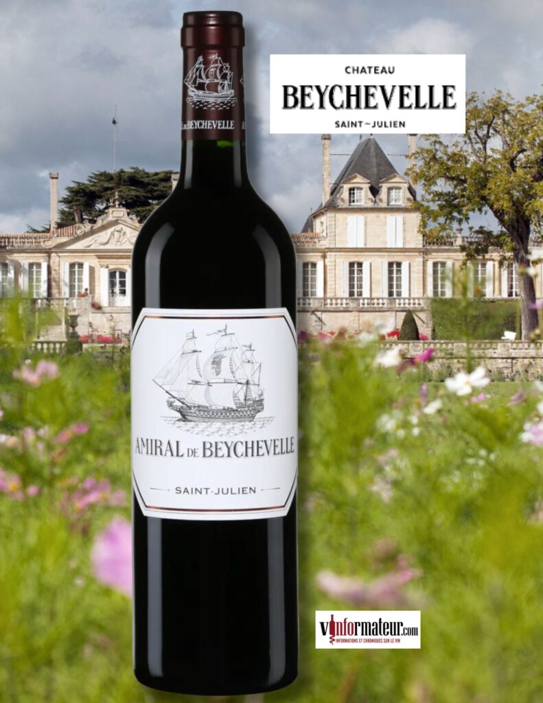Amiral de Beychevelle, Médoc, Saint-Julien, vin rouge, 2022 bouteille