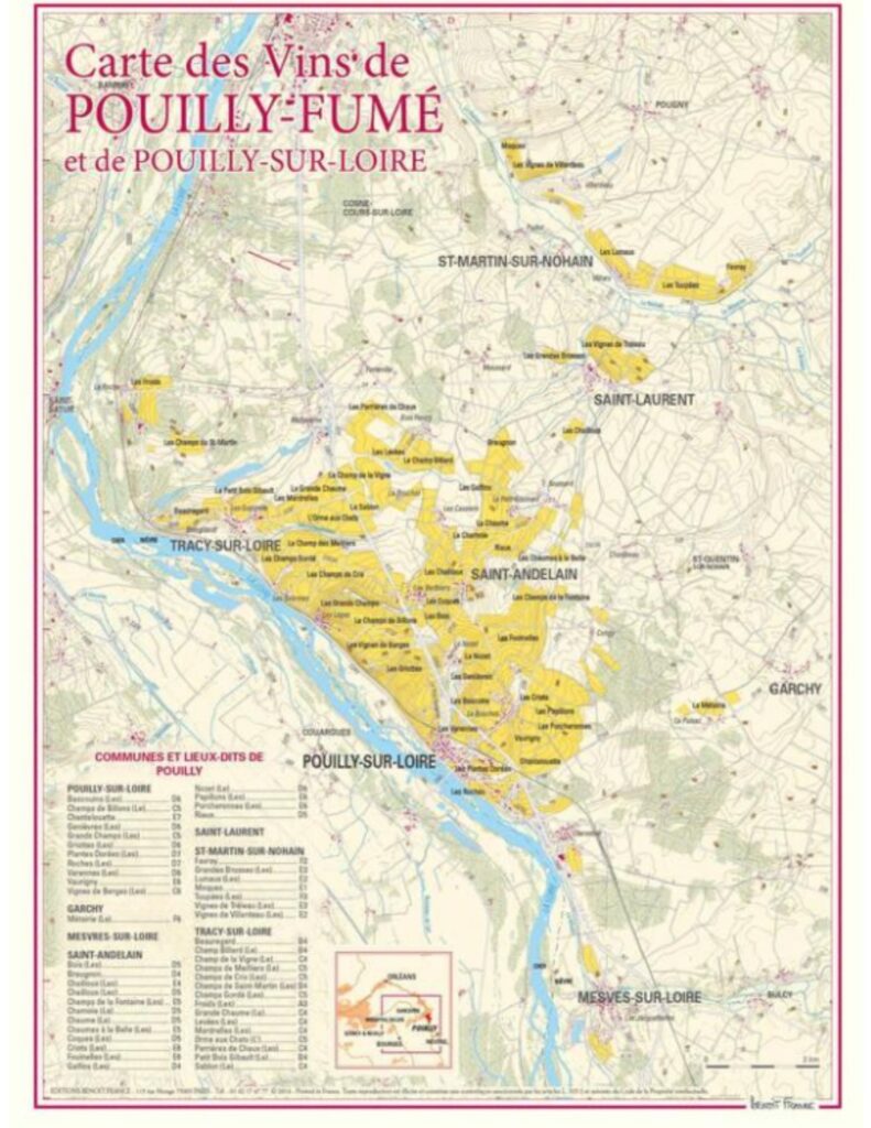 Carte viticole Pouilly-Fumé