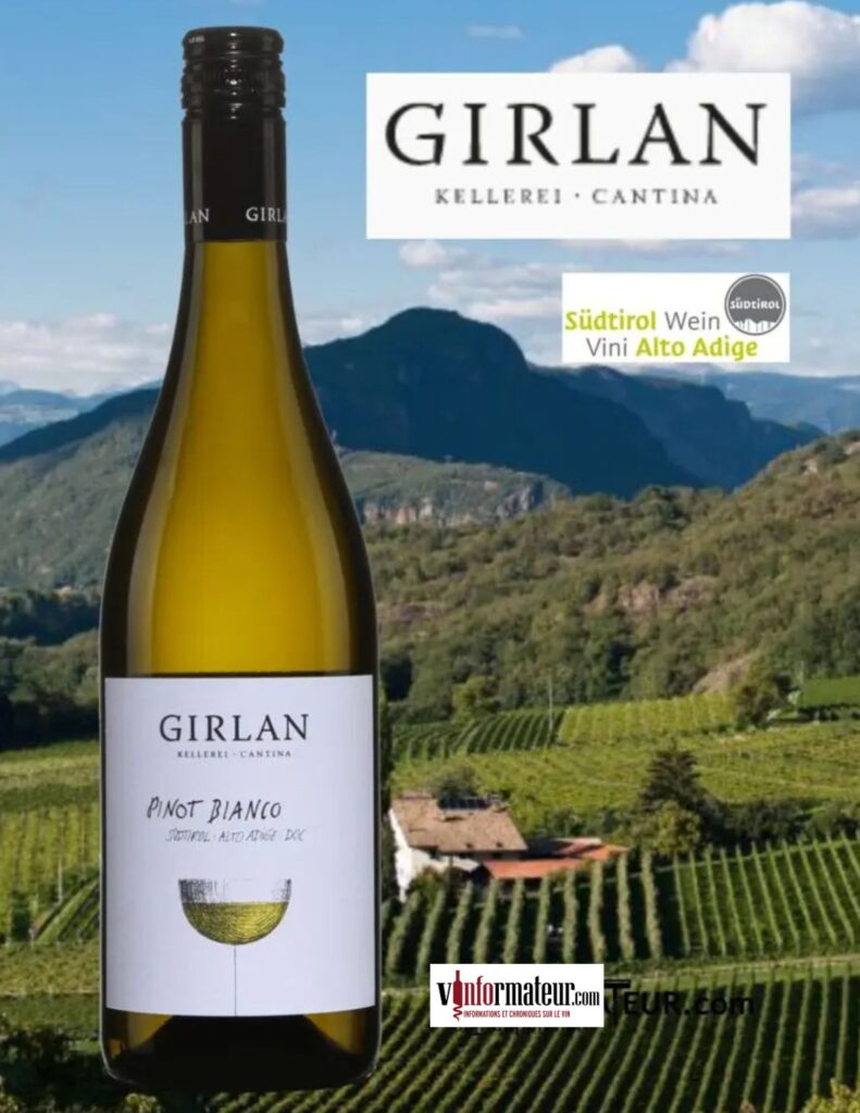 Pinot Bianco, Cantina Girlan, Italie, Alto Adige DOC/Sudtirol, 2024 bouteille