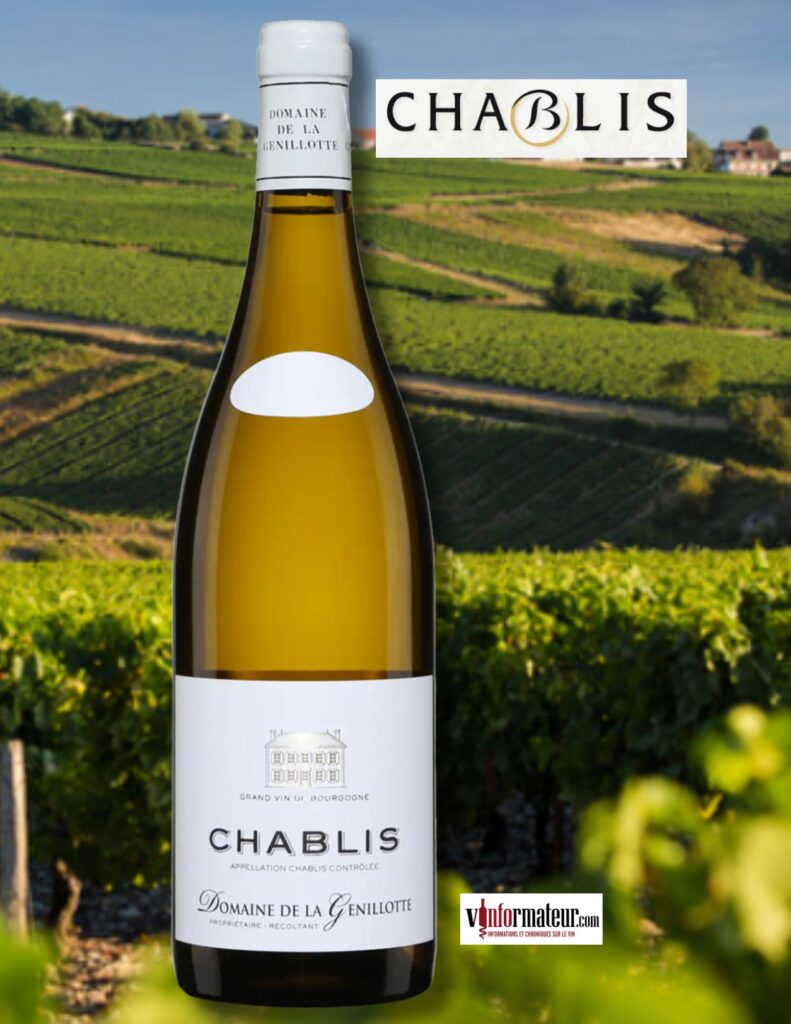 Domaine de la Genillotte, Chablis, vin blanc, 2023 bouteille