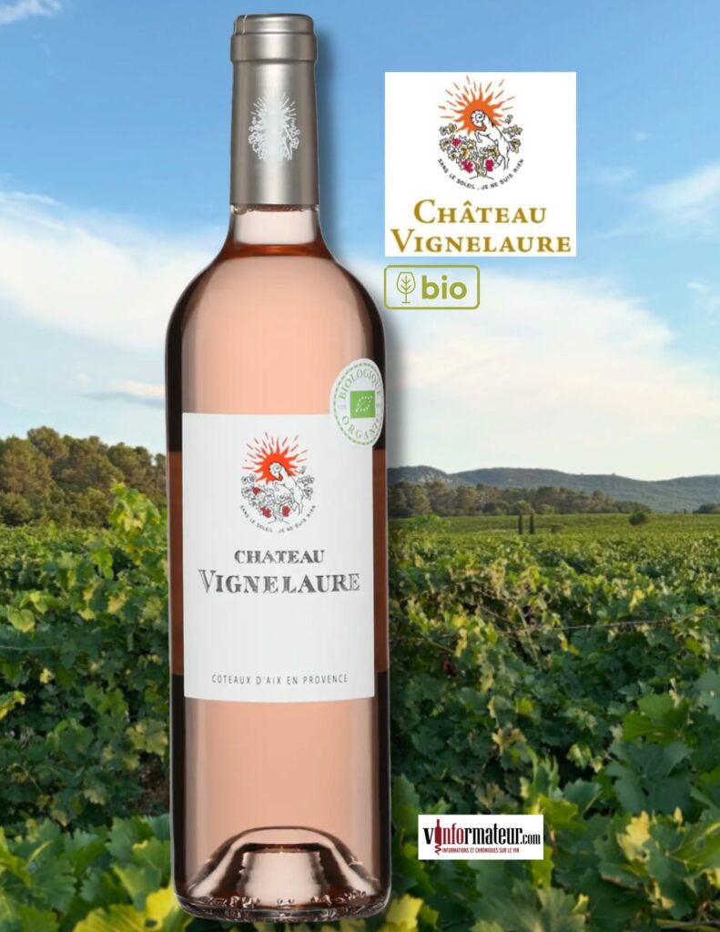 Château Vignelaure, Château Vignelaure, Coteaux d’Aix en Provence, vin rosé bio, 2025 bouteille