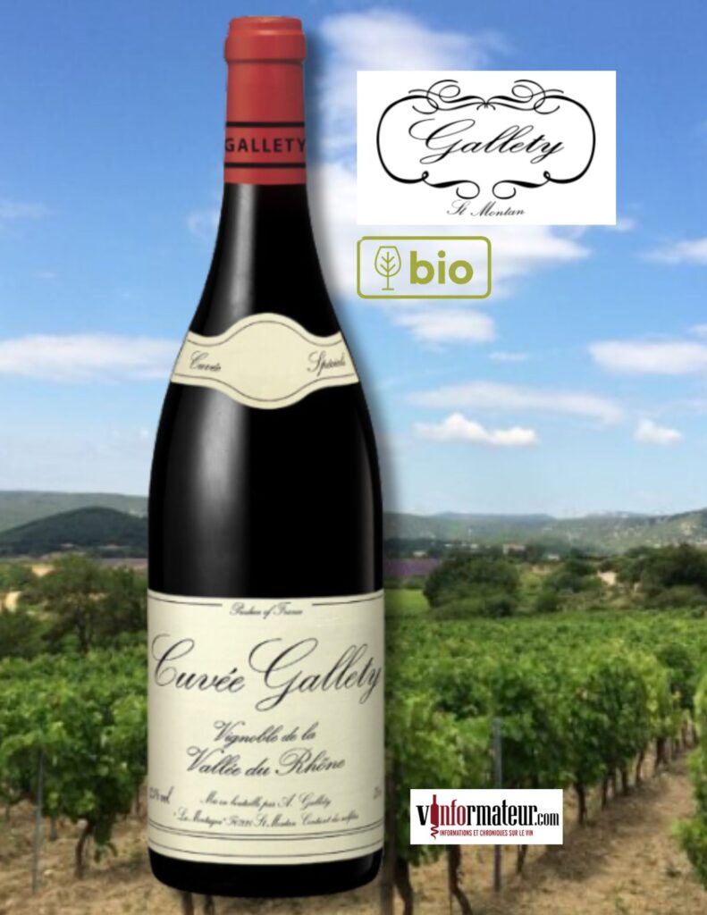 Cuvée Gallety, Vignoble de la Vallée du Rhône, 2022 bouteille