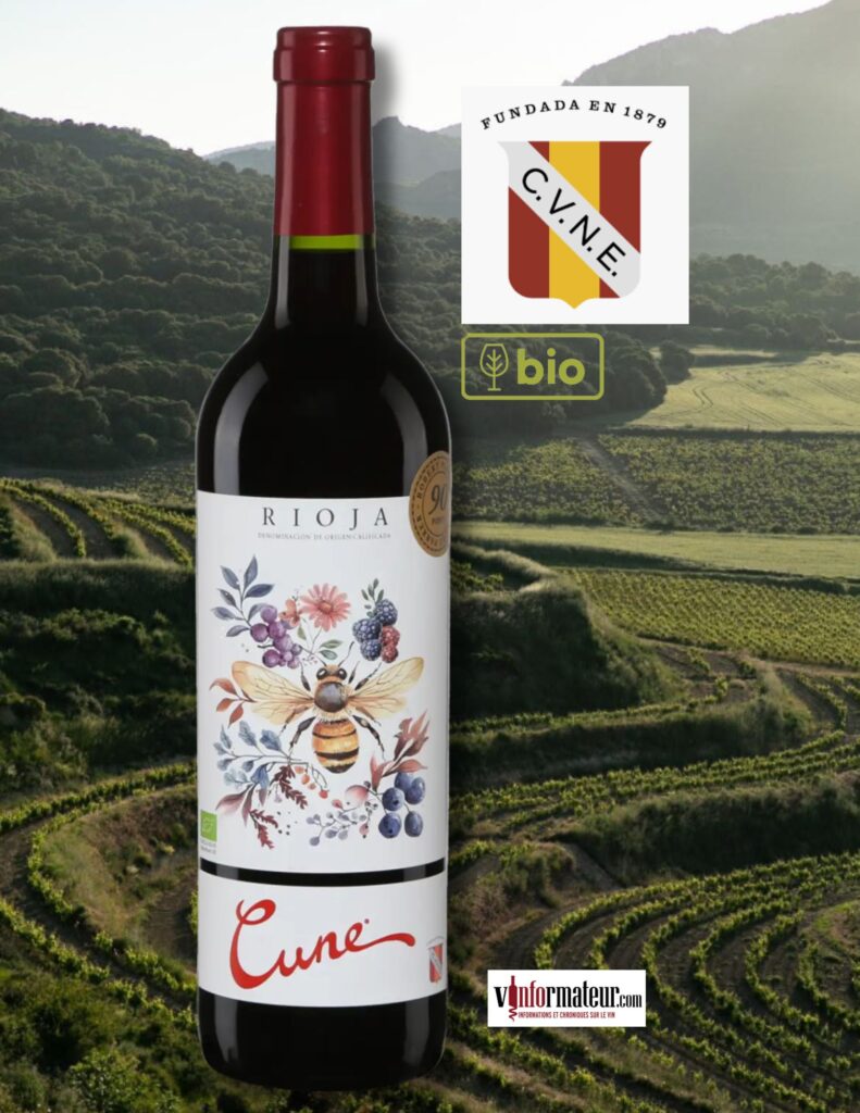 Cune Ecológico, Rioja DOCa, Espagne, vin rouge bio, 2023 bouteille