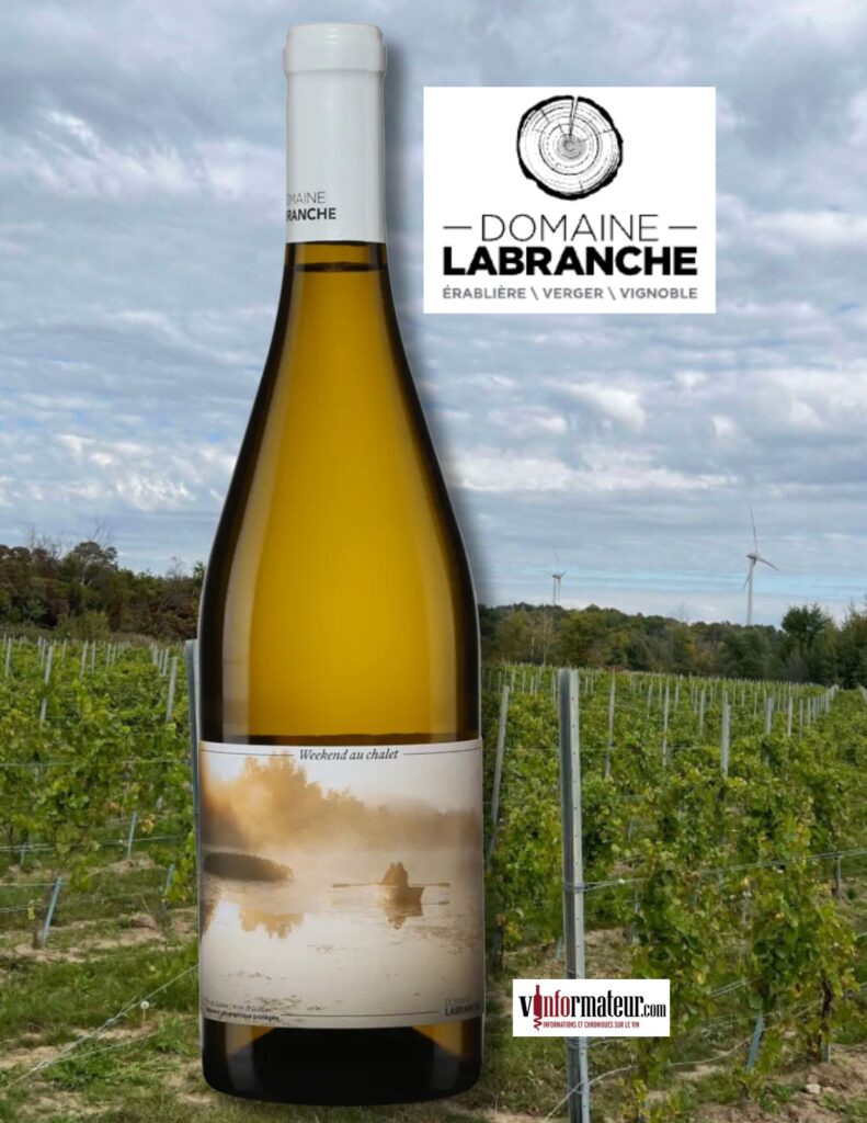 Domaine Labranche, Riesling, Week-end au Chalet, vin blanc bio, Origine Québec bouteille