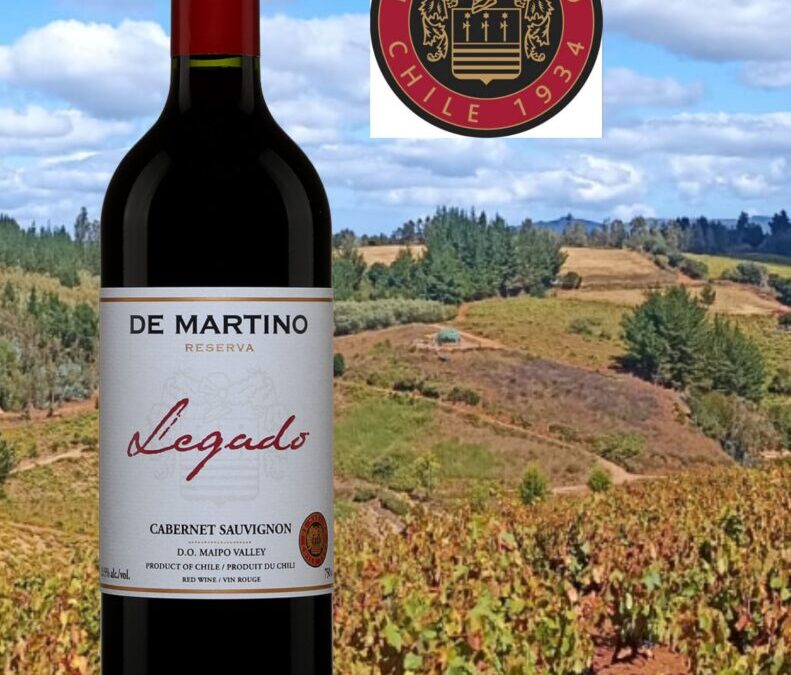 Un Cabernet-Sauvignon du Chili bien charnu et moyennement corsé. De Martino, Legado, 2020.