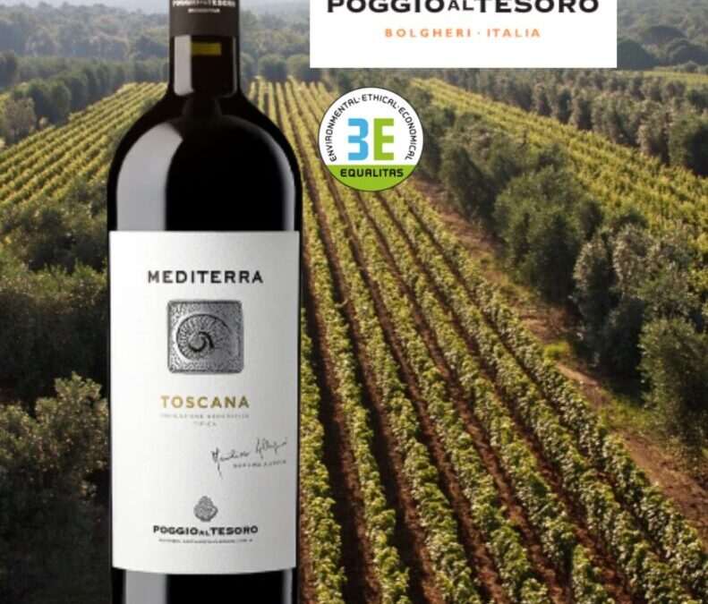 Mediterra, Tenuta Poggio al Tesoro 2021. Un très beau vin rouge de Toscane.