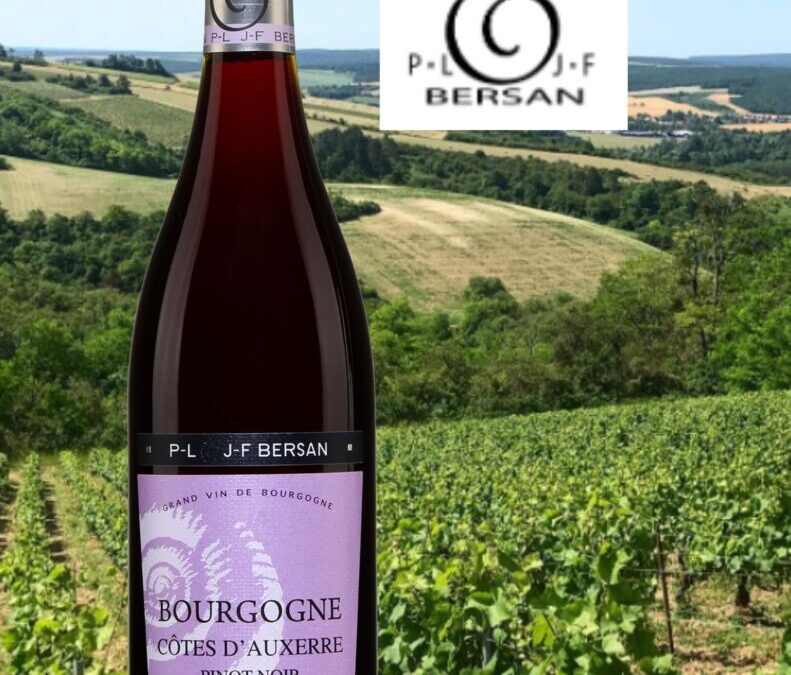 Un Pinot Noir de Côtes d’Auxerre tout en fraîcheur et joliment fruité!  PL & JF Bersan 2019