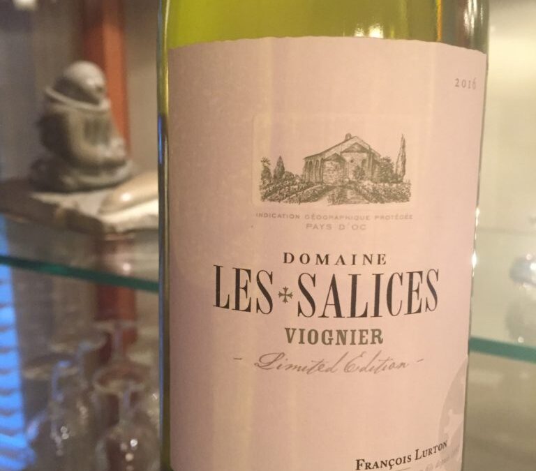 Le Viognier du Domaine Les Salices, 2017. Aromatique, belle vivacité et polyvalent!
