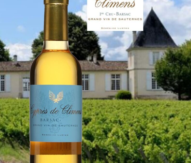 Un nectar des Dieux! Vin blanc liquoreux, Cyprès de Climens, Barsac, 2016.